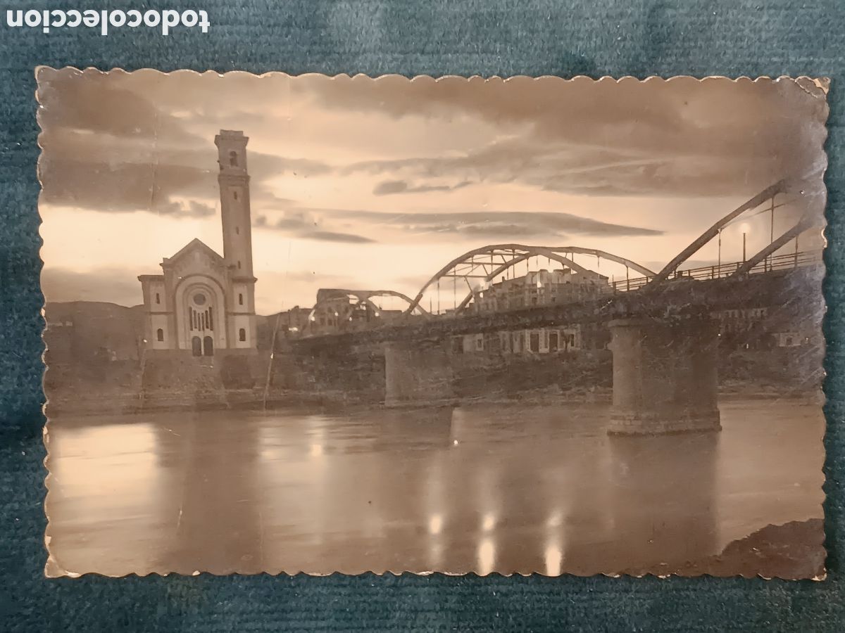 Postales: 24 TORTOSA. Puente de tr&aacute;nsito sobre el rio Ebro.