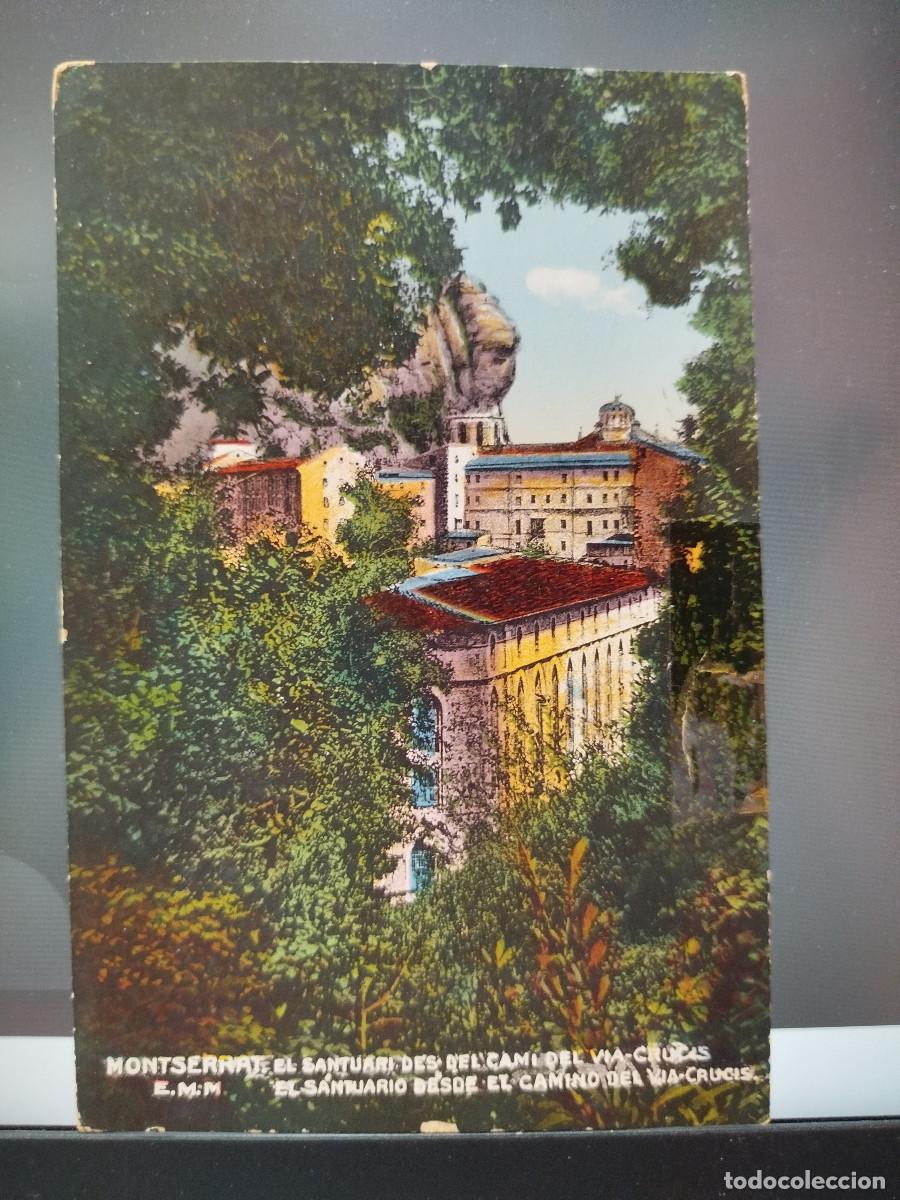 Postales: Postal antigua Montserrat - Vista general con el Monasterio - Edici&oacute;n Purger & Co., M&uacute;nich - N&ordm; 3092