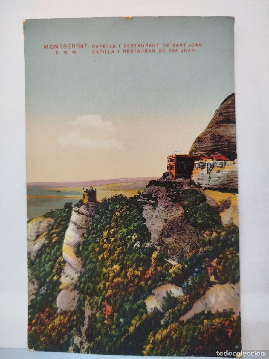 Postales: Postal antigua Montserrat. Capilla y restuarante de Sant Joan, Theodor Eismann, Leipzig, n. 550