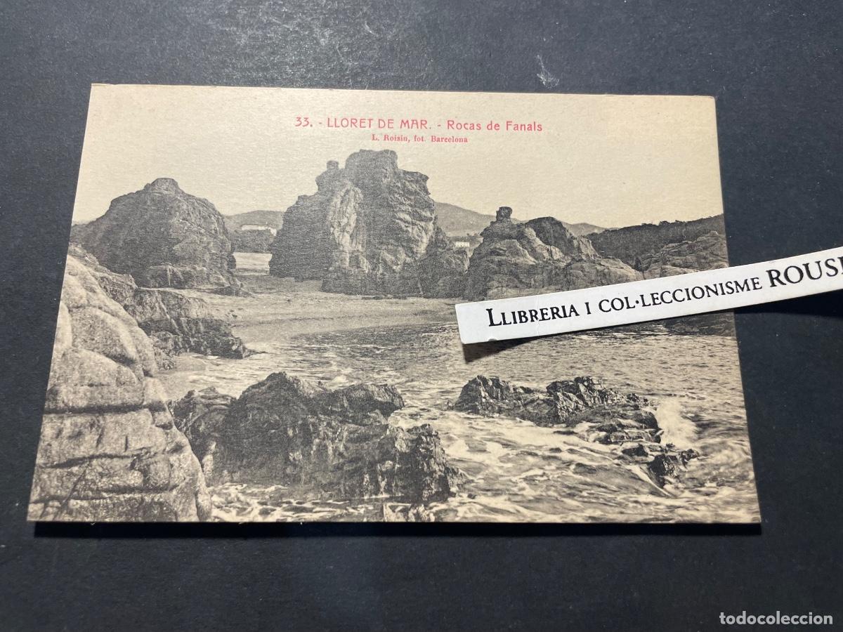 Postales: LLORET DE MAR - ROCAS DE FANALS - L. ROISIN FOT BARCELONA - JOAN VILAR&Oacute; LLORET