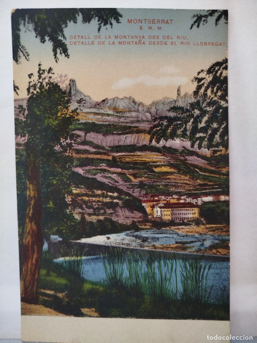 Postales: Postal antigua Montserrat. Vista de la monta&ntilde;a des de el Llobregat. Theodor Eismann (Leipzig) N&ordm; 280