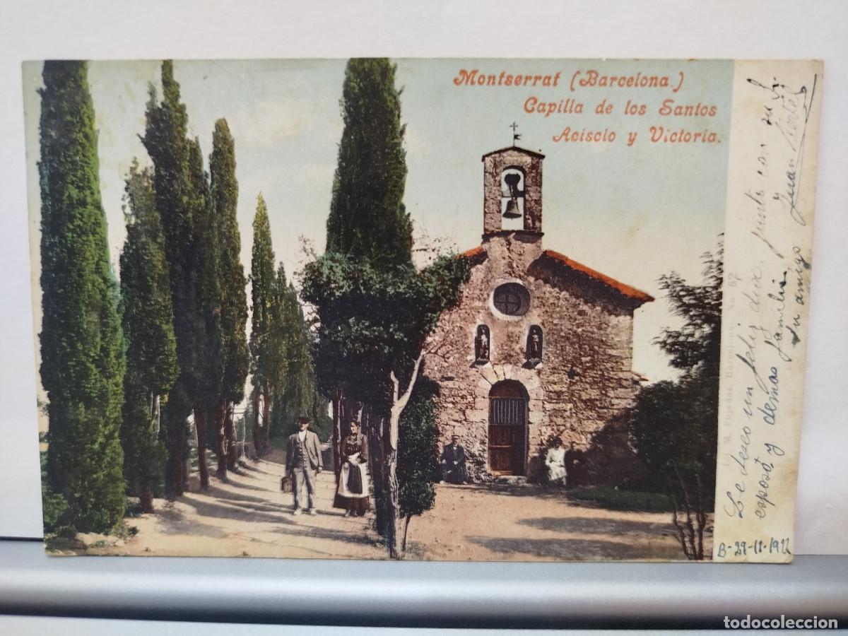 Postales: Postal antigua Montserrat. Capilla de Sant Iscle. Purger & Co (Munich), n. 3089