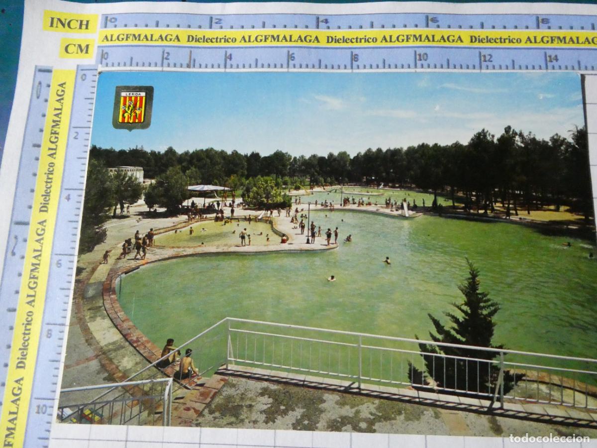 Postales: POSTAL DE L&Eacute;RIDA. A&Ntilde;O 1965. PARQUE MUNICIPAL DE LAS BALSAS PISCINAS FAMILIARES 2193 ESCUDO ORO. 2690