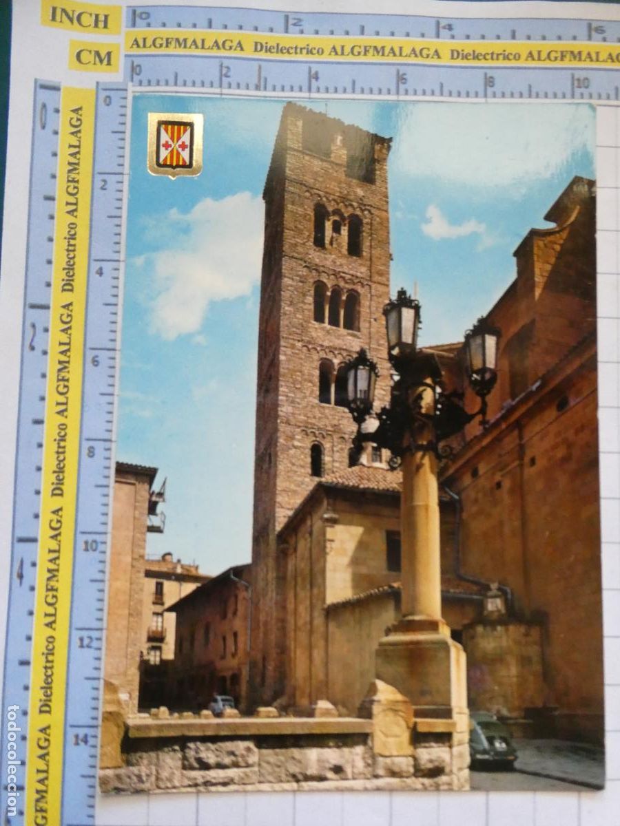 Postales: POSTAL DE BARCELONA. A&Ntilde;O 1964. VICH CATEDRAL CAMPANARIO ROMANICO 1518 ESCUDO ORO 2700