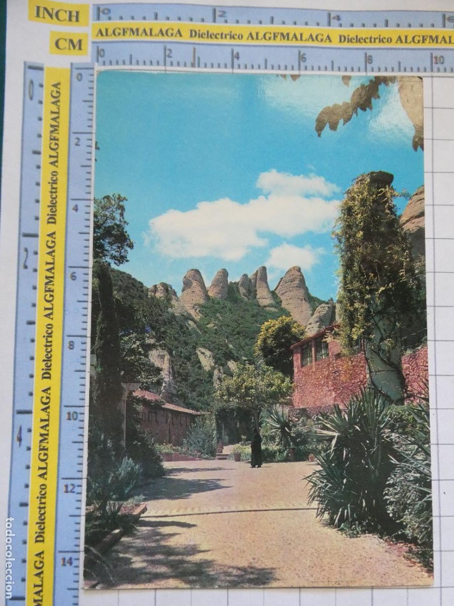Postales: POSTAL DE BARCELONA. A&Ntilde;O 1962. MONTSERRAT JARD&Iacute;N DEL MONASTERIO. 43 MONASTERIO. 2718