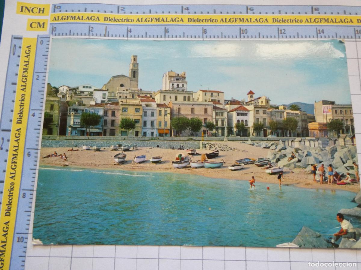 Postales: POSTAL DE BARCELONA. A&Ntilde;O 1963. MASNOU DETALLE DE LA PLAYA 540 RO FOTO. 2725