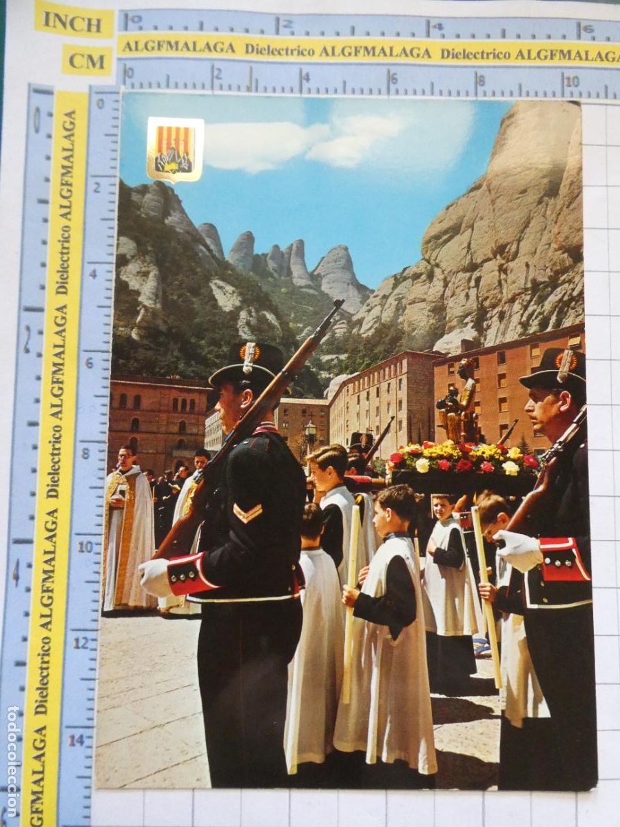 Postales: POSTAL DE BARCELONA. A&Ntilde;O 1962. MONTSERRAT FIESTA DE LA MORENETA 382 ESCUDO ORO. 2729