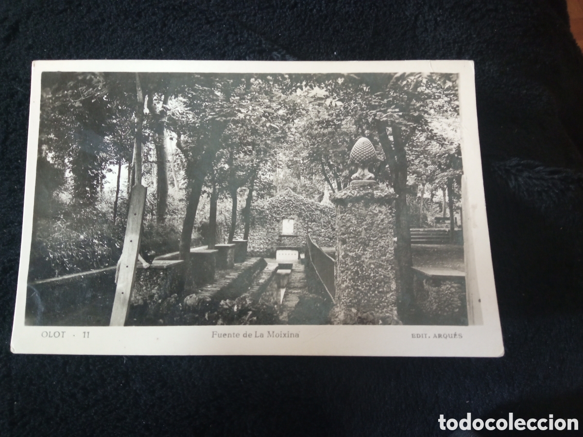Postales: Antigua postal fotogr&aacute;fica, Olot, Fuente de la Moixina