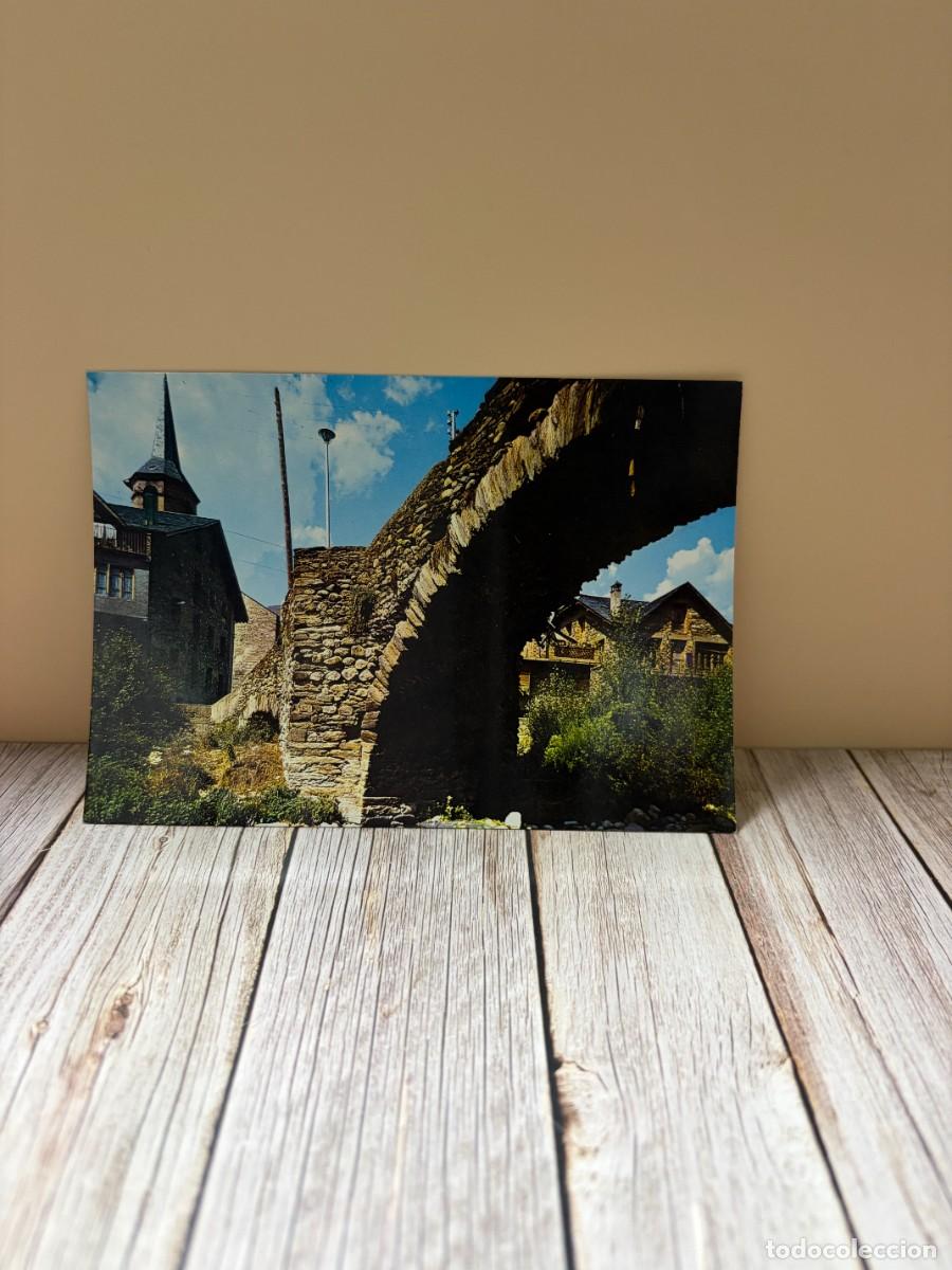 Postales: TARJETA POSTAL. PIRINEO CATALAN. 2133.- ESTERRI DE ANEU. PUENTE ROMANICO. EDICIONES ARRIBAS