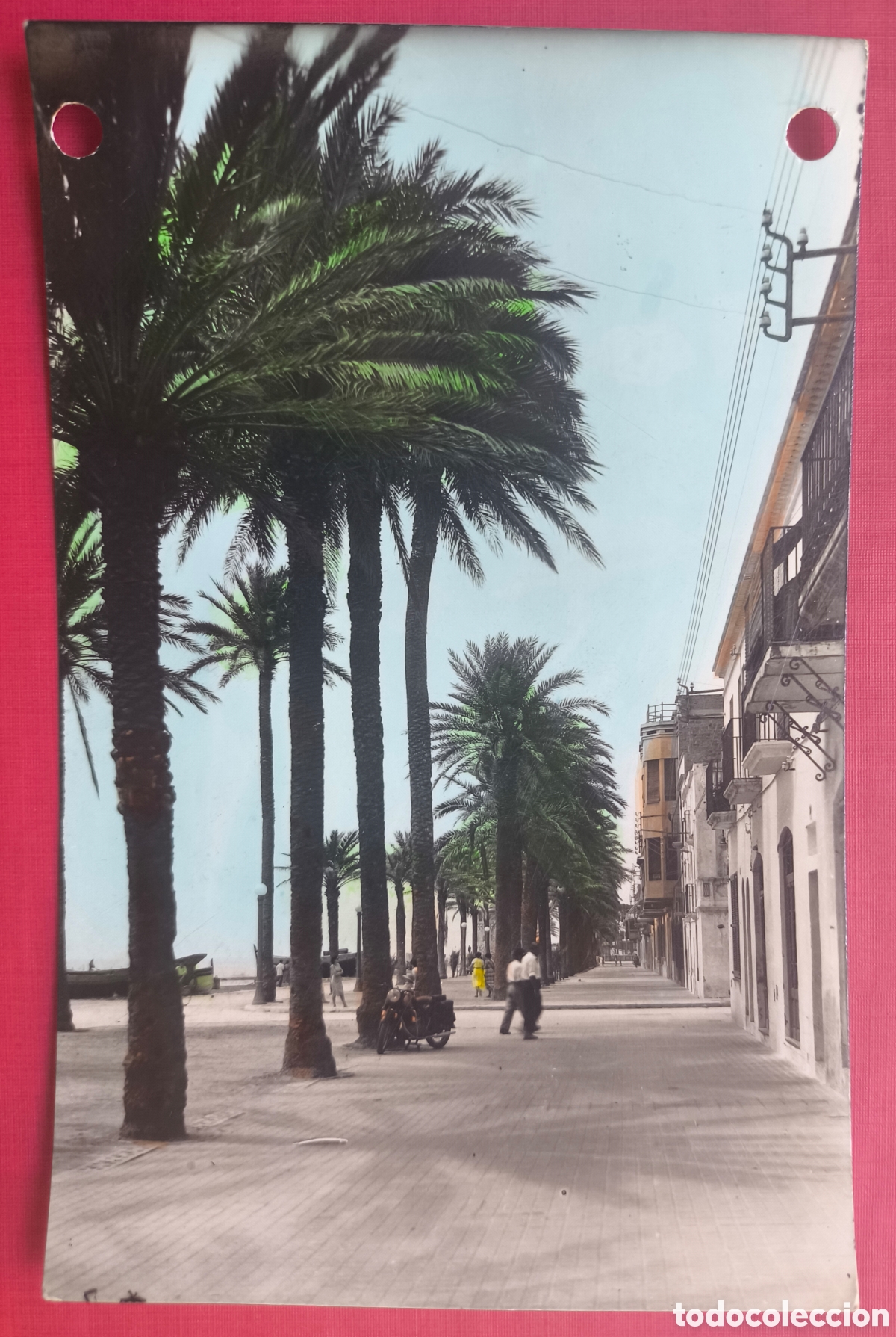 Postales: VILANOVA I LA GELTR&Uacute; PASSEIG POSTAL FOTOGR&Aacute;FICA COLOREADA C. 1955