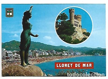 Postales: VISTA DE LA PLATJA - VIEW OF THE BEACH.- COSTA BRAVA, LLORET DE MAR / GIRONA