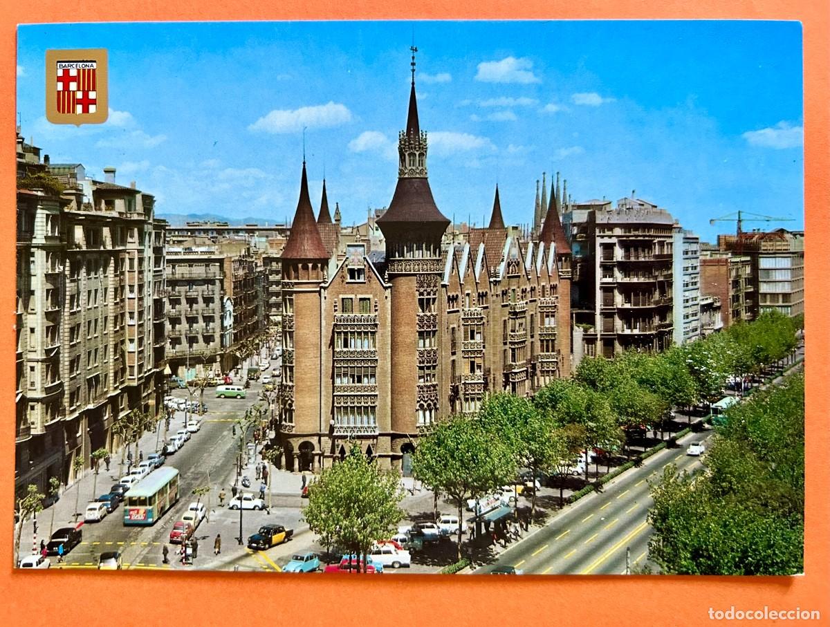 Postales: POSTAL BARCELONA AVENIDA DEL GENERAL&Iacute;SIMO - ESCUDO DE ORO N&ordm; 35 A&Ntilde;O 1969 - ESCRITA EN 1973