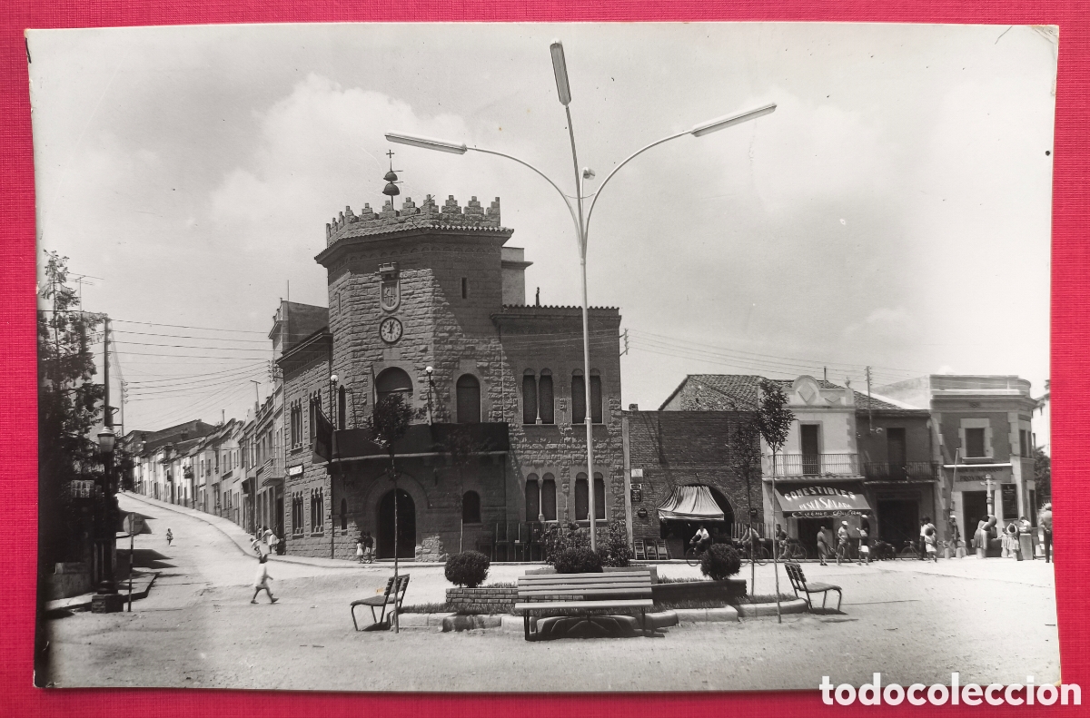 Postales: PARETS DEL VALL&Egrave;S CARRER MAJOR PLA&Ccedil;A DE LA VILA AJUNTAMENT POSTAL FOTOGR&Aacute;FICA C. 1955