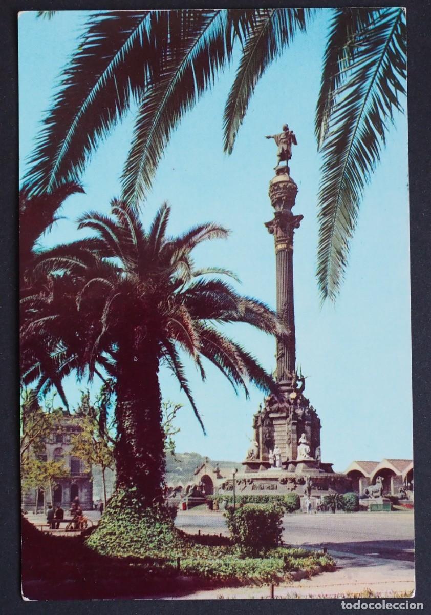 Postales: POSTAL DE BARCELONA: MONUMENTO A COL&Oacute;N. A. ZERKOWITZ. FOT&Oacute;GRAFO. A&Ntilde;O 1958