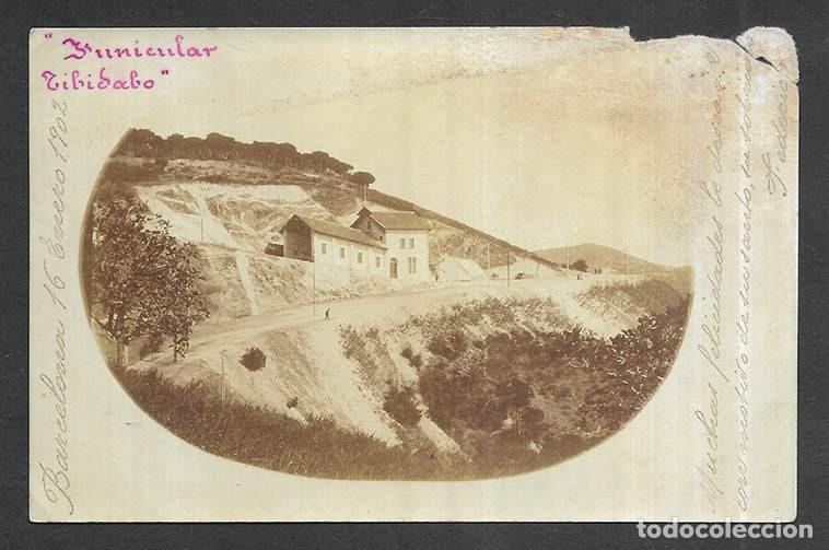 Postales: Barcelona.- Tibidabo Funicular L. Roisin ? 1902