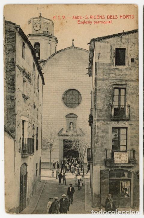 Postales: a11292 Sant Vicen&ccedil; Dels Horts Esglesia Parroquial Atv N&ordm;3602 sc