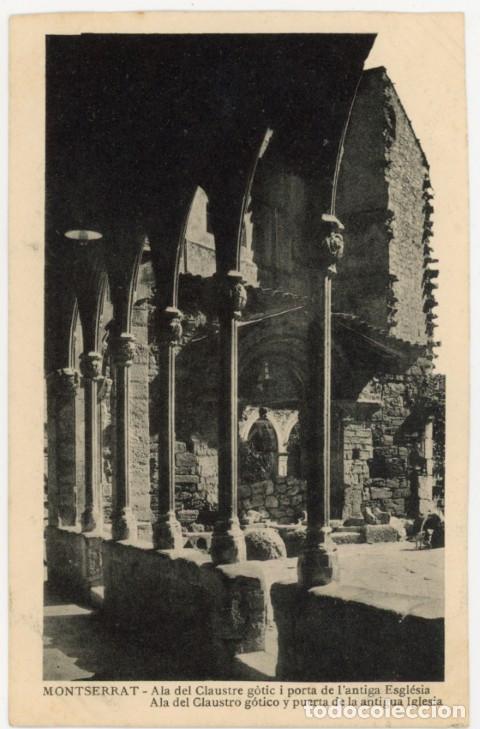 Postales: a11310 Montserrat Ala Del Claustre Gotic I Porta De L'antiga Esglesia sc