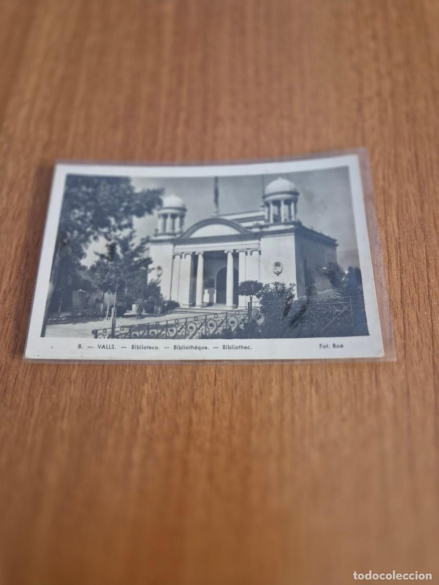 Postales: POSTAL VALLS BIBLIOTECA FOT. ROE. SIN CIRCULAR