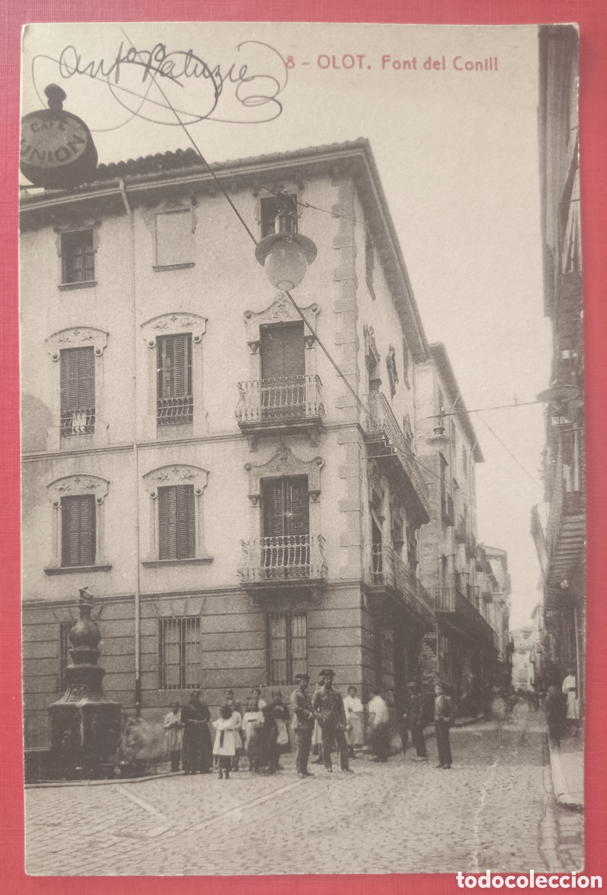 Postales: OLOT FONT DEL CONILL POSTAL ANIMADA FOTOTIPIA LA GA GARROTXA GIRONA C. 1915
