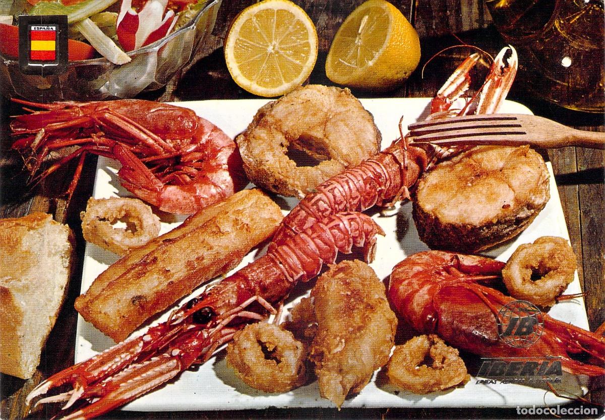 Postales: Postal Iberia Platos T&iacute;picos N&ordm; 32 Fritada de Pescados