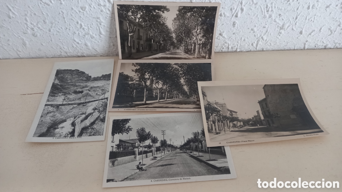 Postales: CARDEDEU. Lote 5 postales antiguas. Sin circular