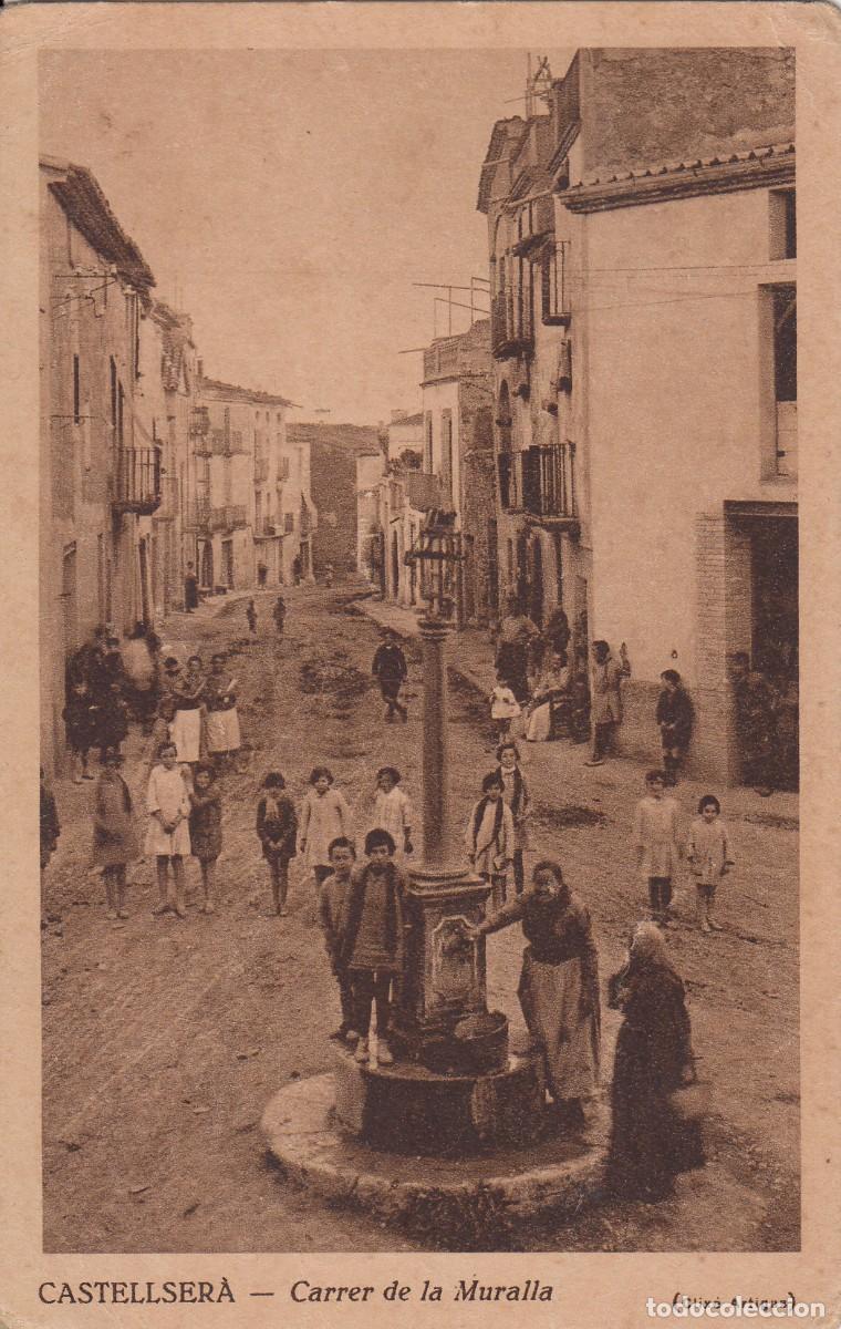 Postales: POSTAL CASTELLSER&Agrave; - CARRER DE LA MURALLA (FUENTE) - CLIX&Eacute; ARTIGAS -