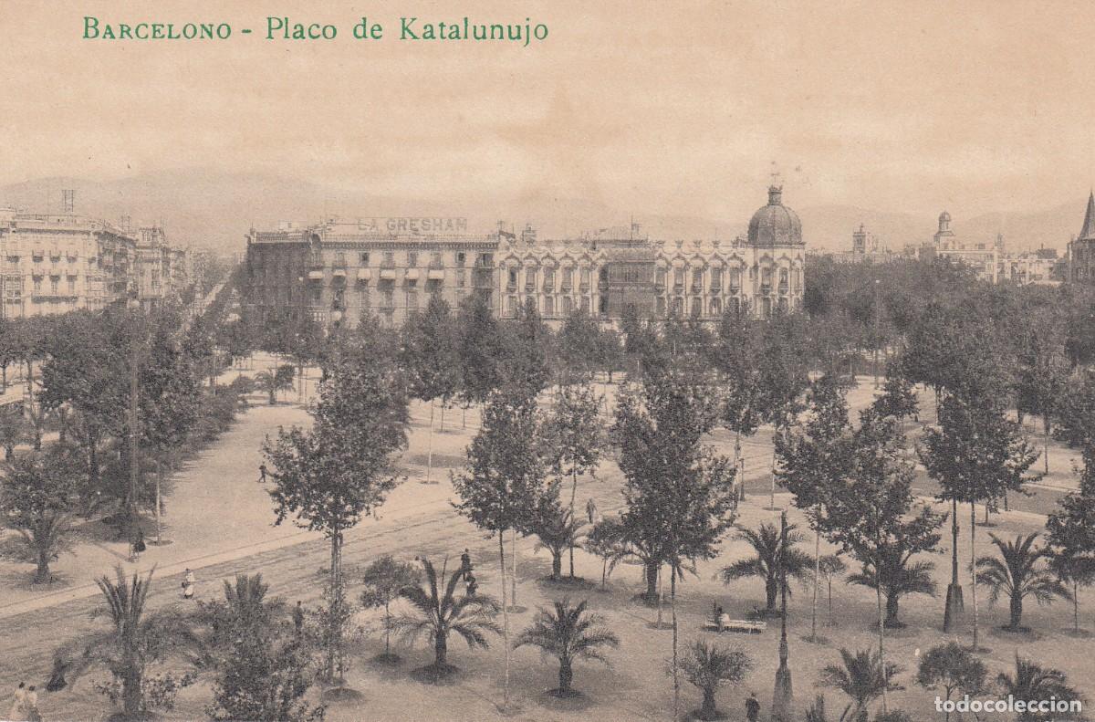 Postales: 1909 POSTAL ESPERANTO BARCELONA - PLACO DE KATALUNUJO - PLA&Ccedil;A CATALUNYA