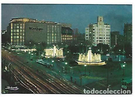 Postales: PLAZA CATALU&Ntilde;A - VISTA NOCTURNA.- BARCELONA