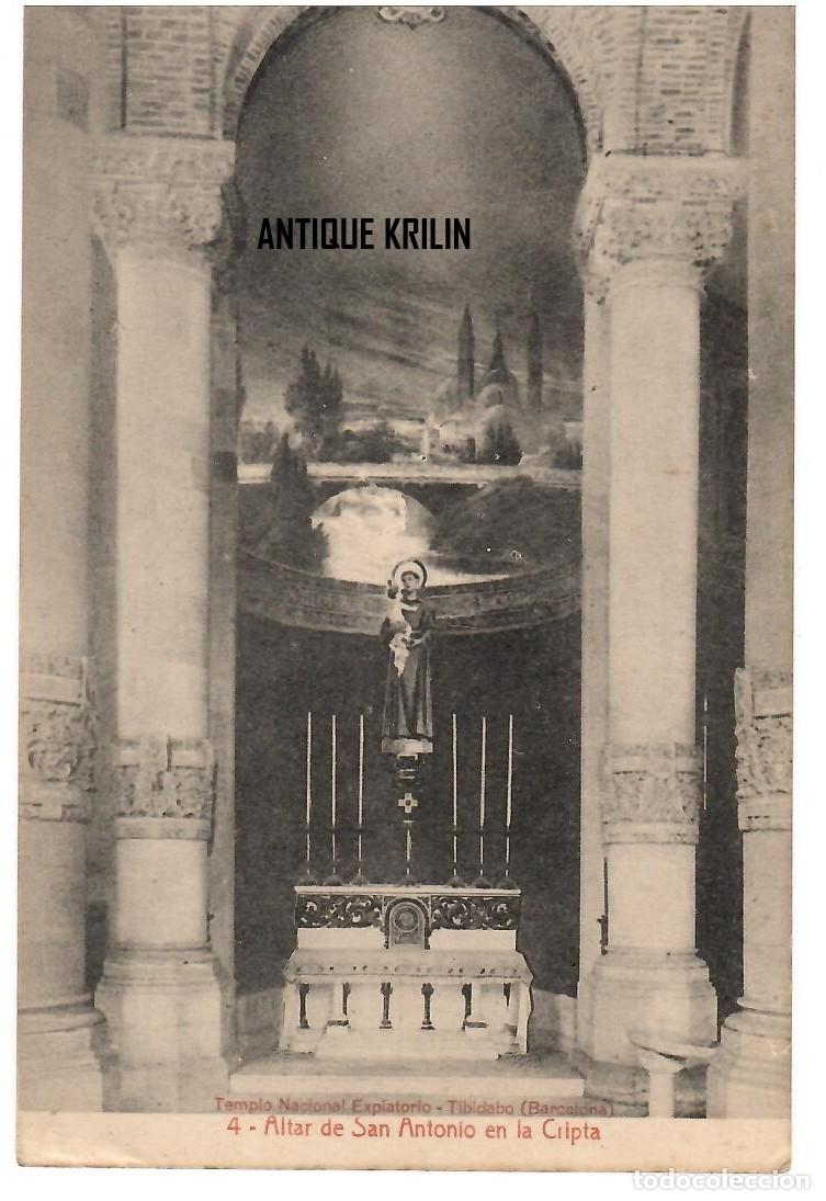 Postales: BARCELONA / TEMPLO DEL TIBIDABO N&ordm; 4 ALTAR DE SAN ANTONIO / SIN FRANQUEAR