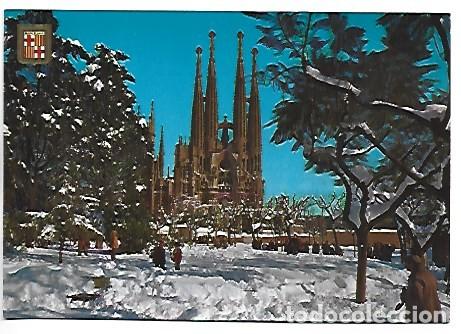Postales: TEMPLE DE LA SAGRADA FAMILIA / TEMPLE OF THE &rdquo;SAGRADA FAMILIA&rdquo;.- NEVADA, BARCELONA