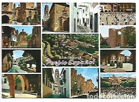 Postales: PUEBLO ESPA&Ntilde;OL.- BARCELONA