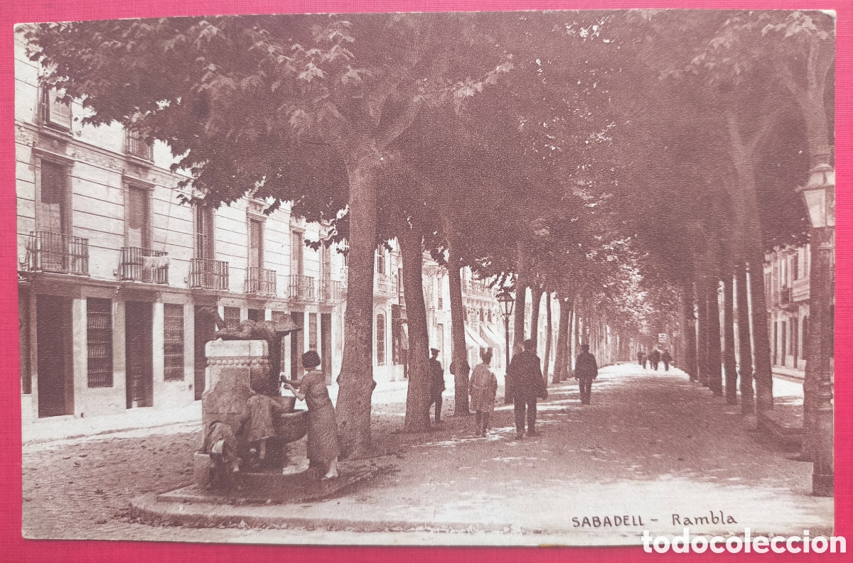 Postales: SABADELL LA RAMBLA POSTAL ANIMADA JOAQU&Iacute;N MUMBR&Uacute; C. 1925