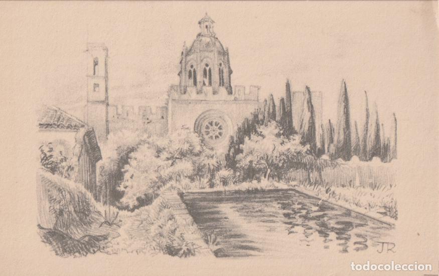 Postales: SANTES CREUS (TARRAGONA) FACHADA POSTELIOR DEL TEMPLO - ILUSTRADOR; JR - S/C
