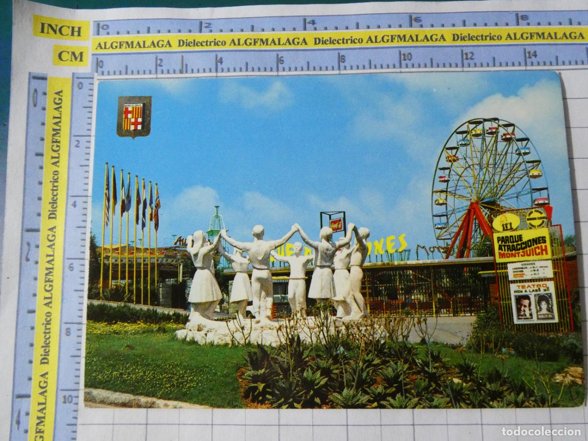 Postales: POSTAL DE BARCELONA. A&Ntilde;O 1976. PARQUE DE ATRACCIONES MONUMENTO A LA SARDANA. TEATRO. 276 ESCUD. 4723