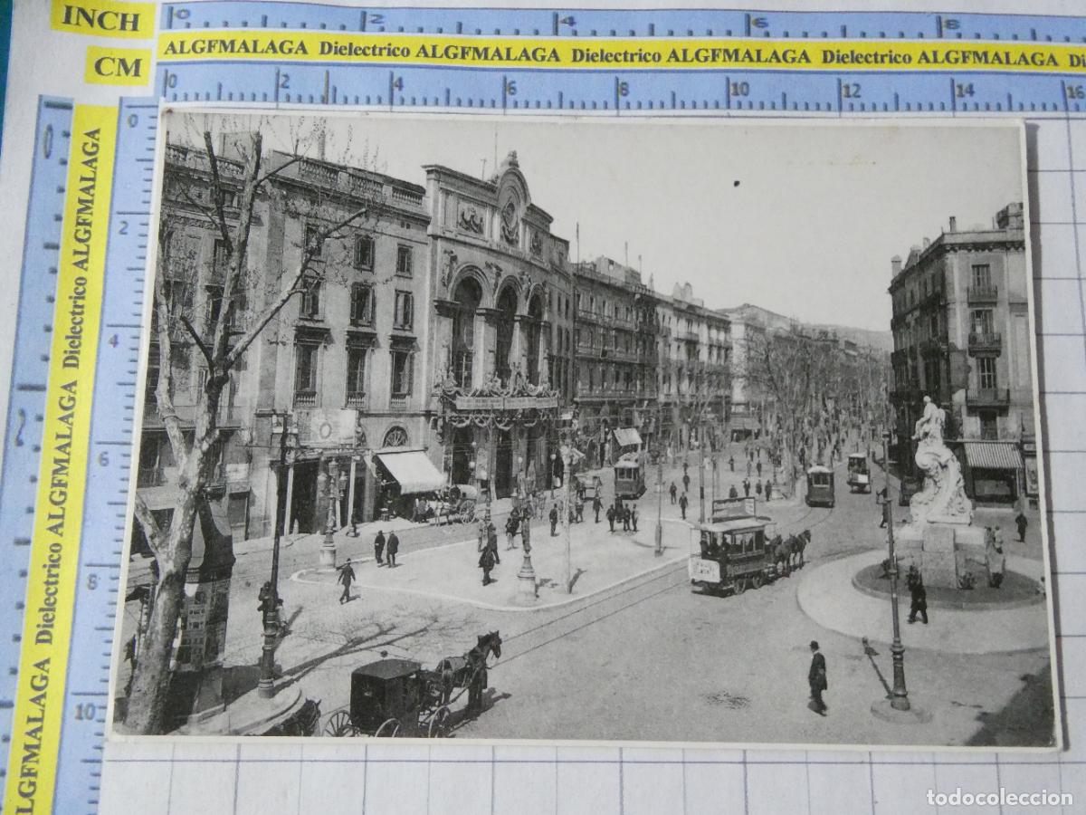 Postales: POSTAL DE BARCELONA. FACS&Iacute;MIL . TRANV&Iacute;AS ANTIGUOS A CABALLO FINALES DEL SIGLO XIX RAMBLAS. 4725