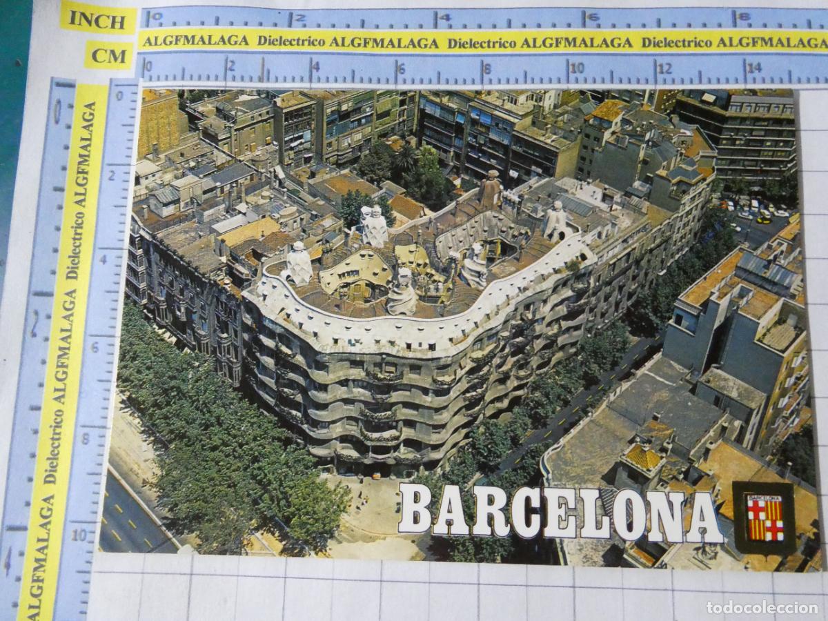 Postales: POSTAL DE BARCELONA. A&Ntilde;O 1974. LA PEDRERA GAUD&Iacute; VISTA AEREA 225 ESCUDO ORO. 4732