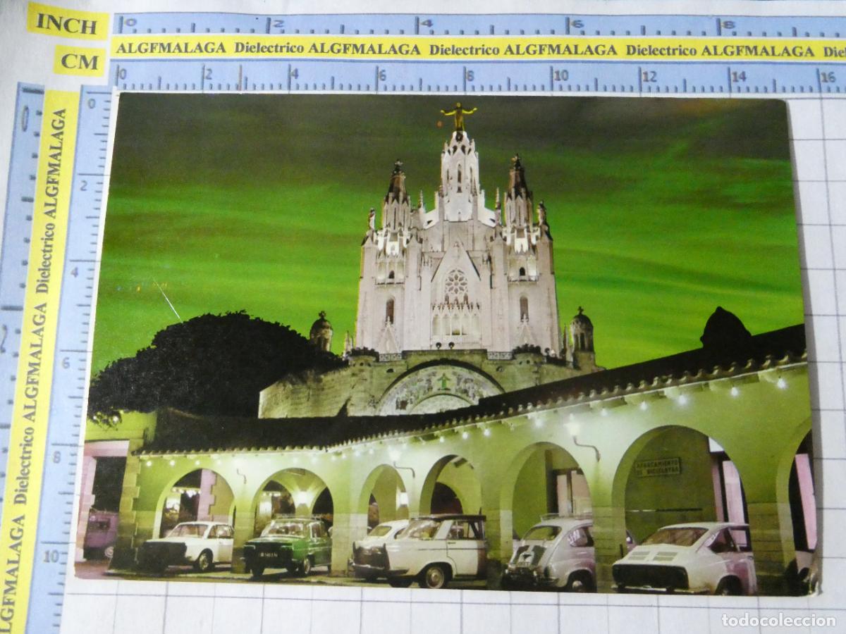 Postales: POSTAL DE BARCELONA. A&Ntilde;O 1969. TIBIDABO TEMPLO COCHES SEAT 850 COUP&Eacute; SEAT 600. 306 CARRETERO. 4734