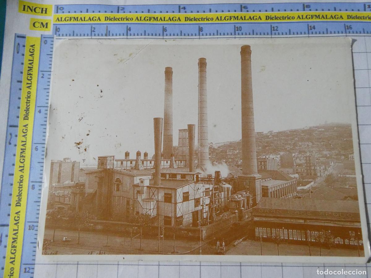 Postales: POSTAL DE BARCELONA. FACS&Iacute;MIL. CENTRAL T&Eacute;RMICA DE MATA FECSA EN 1921. GRAN CAF&Eacute; APOLO. 2709