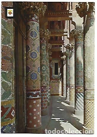 Postales: FA&Ccedil;ANA. COLUMNATA DEL BALCO PRINCIPAL.- PALAU DE LA MUSICA CATALANA.- BARCELONA