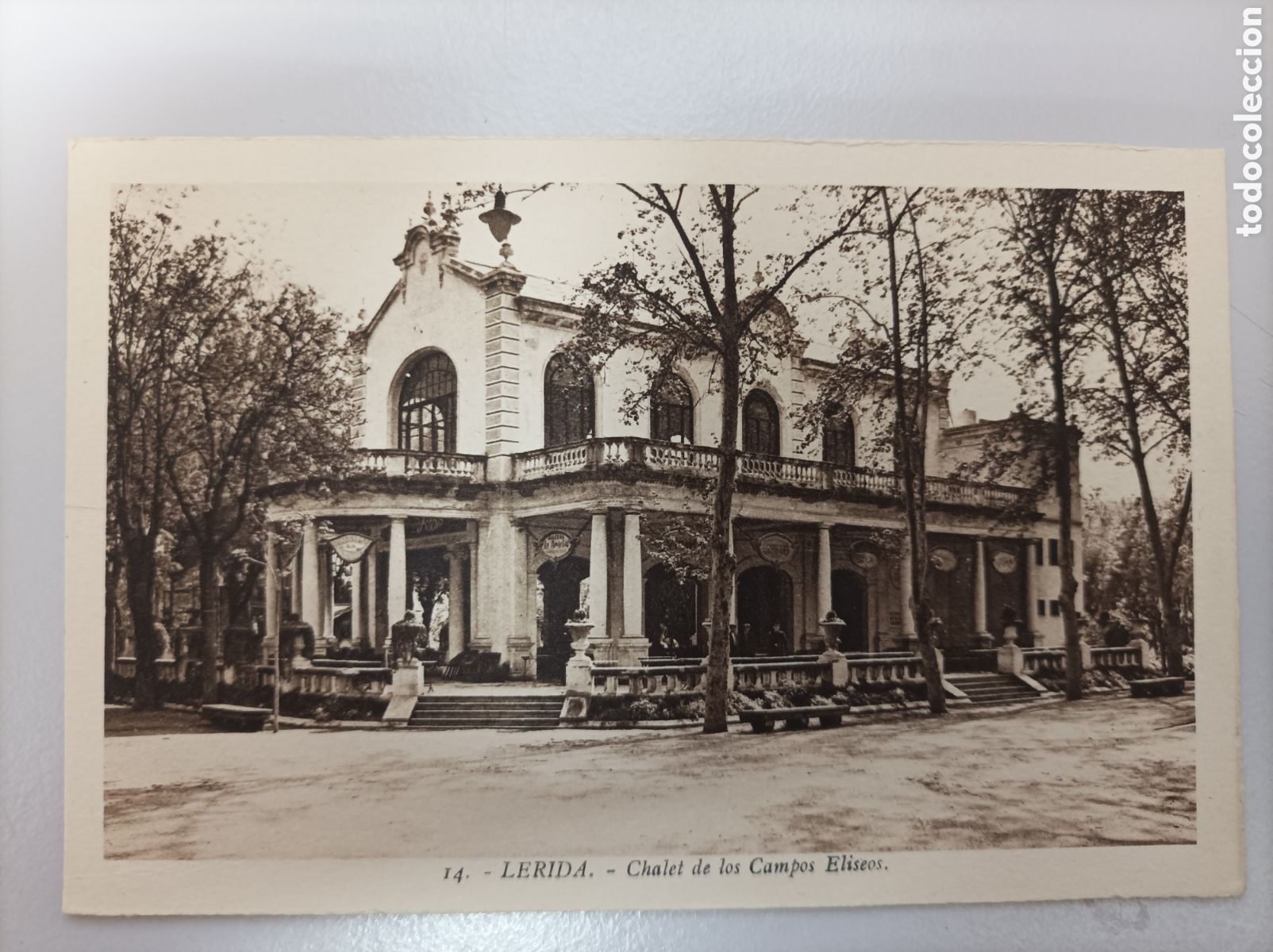 Postales: L&eacute;rida Chalet de los Campos El&iacute;seos / Teatros Espa&ntilde;a