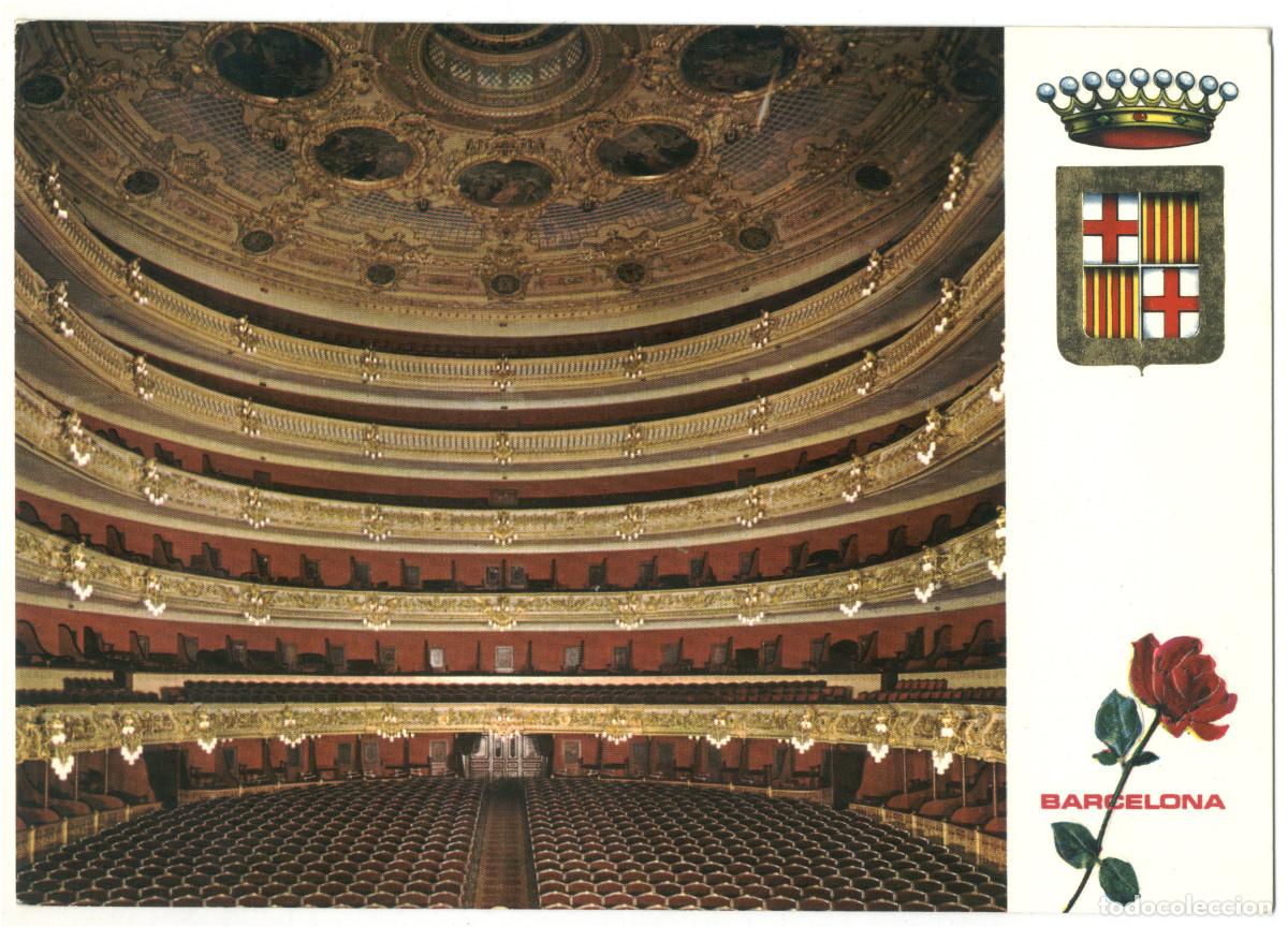 Postales: Gran Teatro del Liceo (Barcelona) / Teatros Espa&ntilde;a