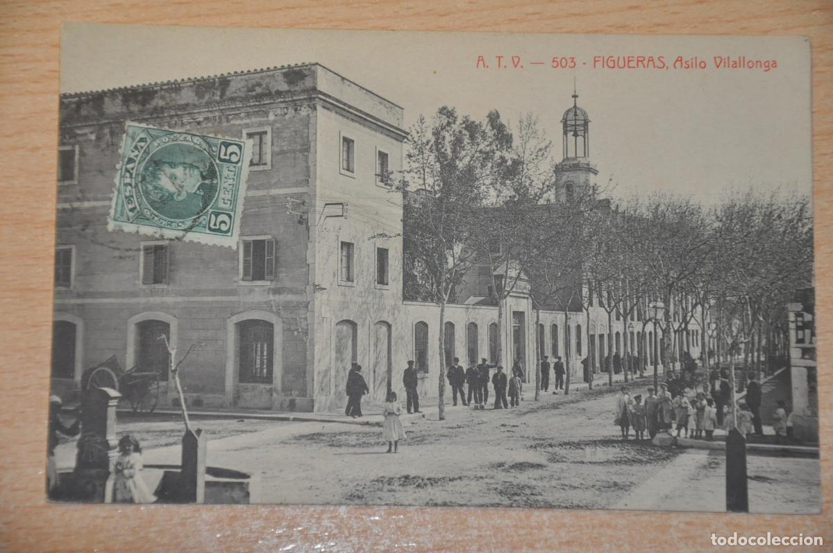 Postales: postal figueras, asilo vilallonga atv 503