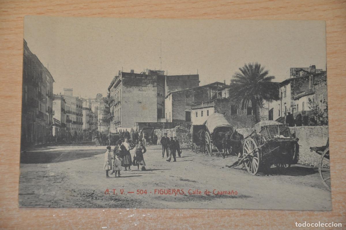 Postales: postal figuera, calle de cama&ntilde;o atv 504