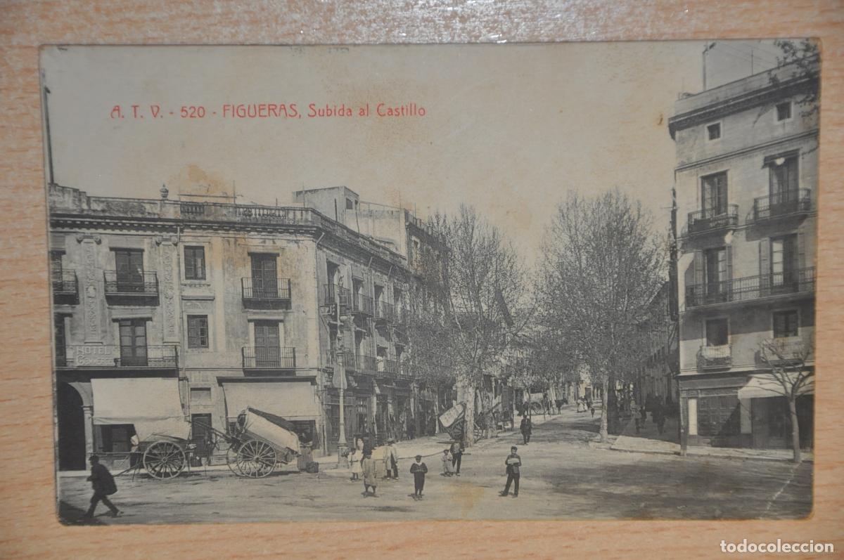 Cartoline: postal figueras, subida al castillo atv 520