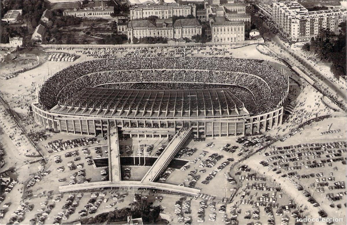 Postales: Postal del Estadio del C.F. Barcelona Camp Nou Vista A&eacute;rea Zerkowitz