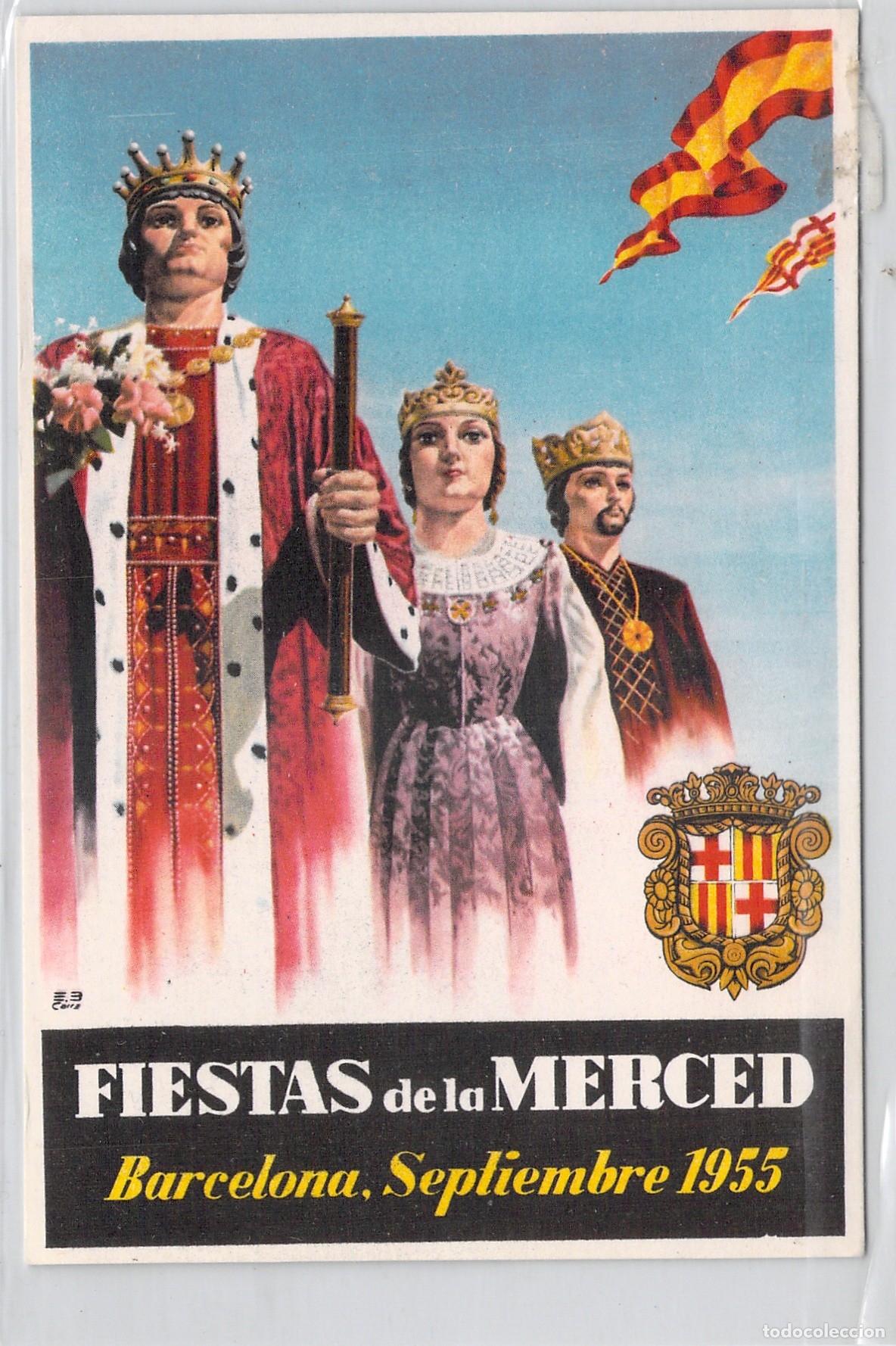 Postales: Postal Ilustrada Fiestas de la Merced Barcelona 1955