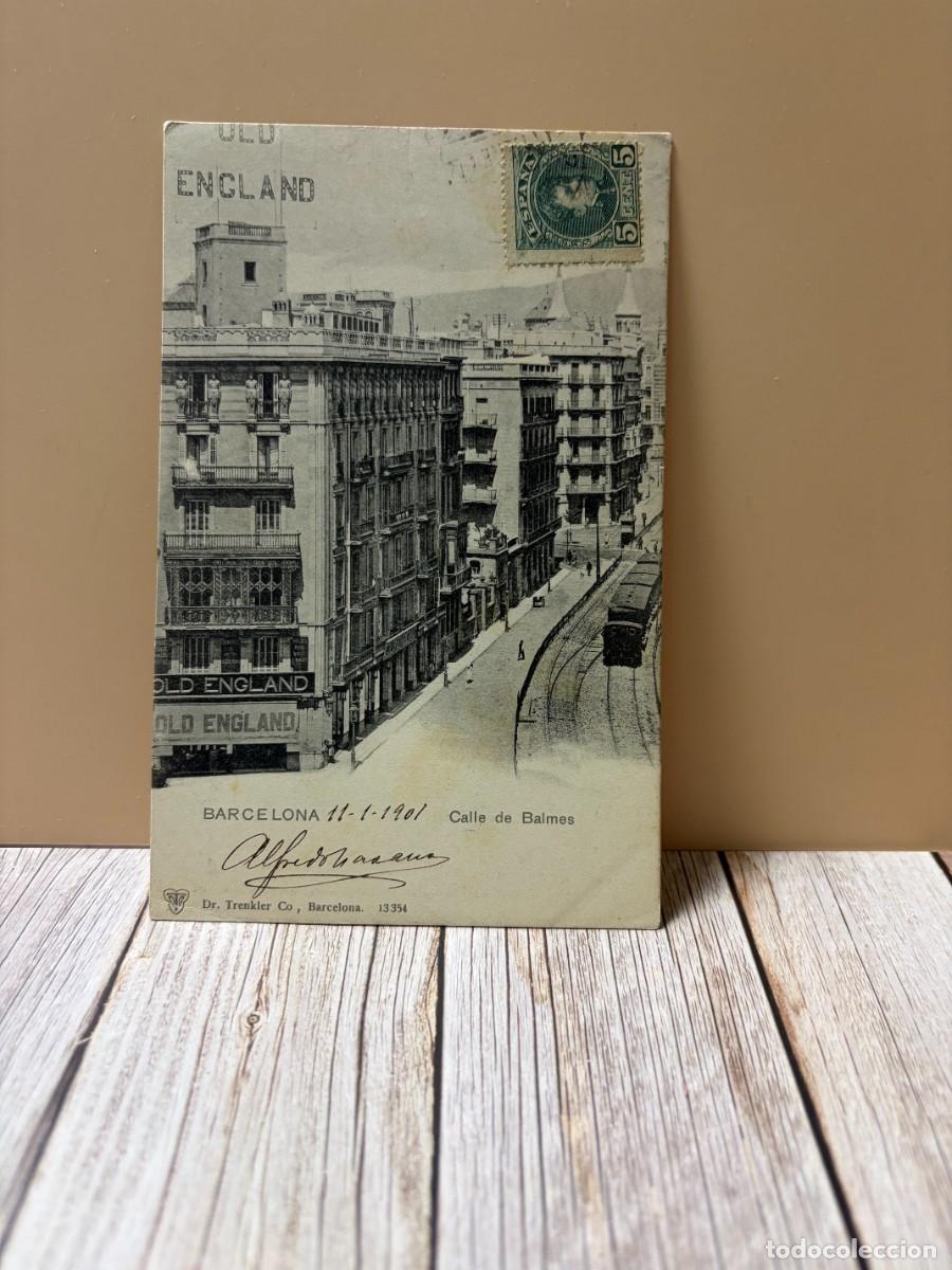 Postales: TARJETA POSTAL. BARCELONA. CALLE DE BALMES. DR. TRENKLER CO.
