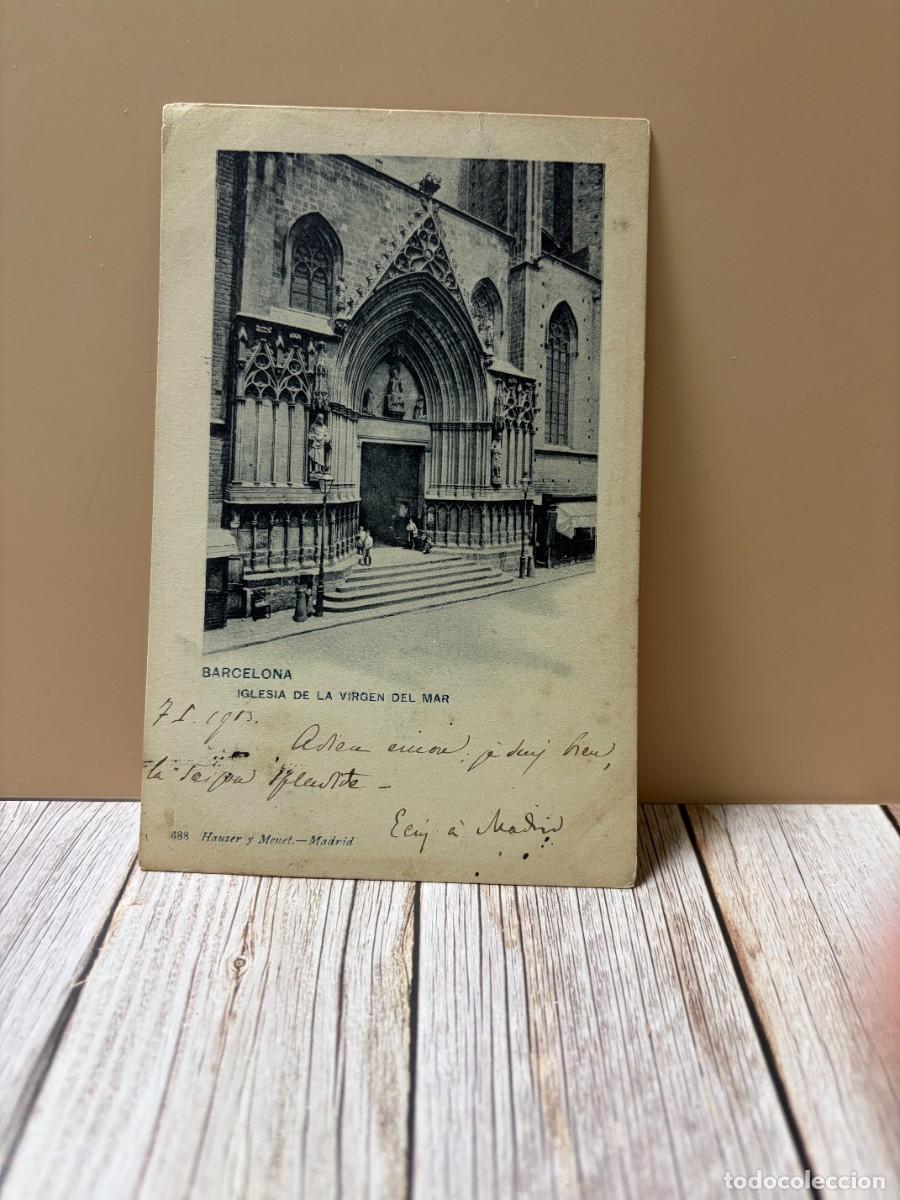 Postales: TARJETA POSTAL. BARCELONA. IGLESIA DE LA VIRGEN DEL MAR. 688. HAUSER Y MENET.