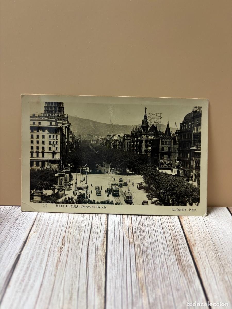 Postales: TARJETA POSTAL FOTOGR&Aacute;FICA. BARCELONA. 536.- PASEO DE GRACIA. L. ROISIN FOT.