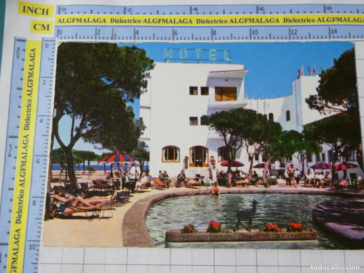 Postales: POSTAL DE GERONA. A&Ntilde;O 1959. PLAYA DE ARO DETALLE DE LA PISCINA COLUMBUS HOTEL 5188 COLUMBUS 2626